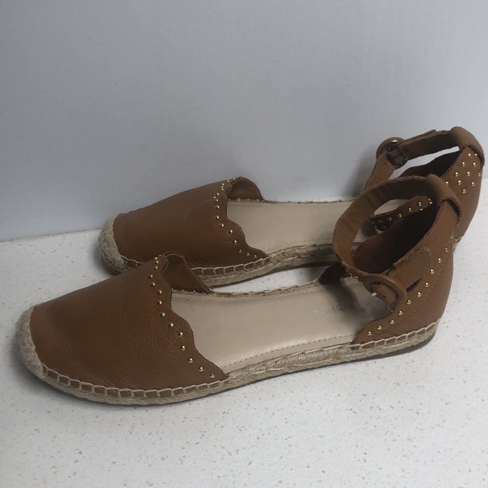 Marc Fisher Tan Leather Espadrille Sandals
